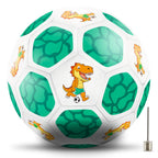 Kinderfußball Dino in Weiß-Grün für kleine Entdecker