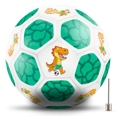 Kinderfußball Dino in Weiß-Grün für kleine Entdecker