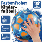 Kinderfußball Hund in Blau für kleine Fußball- und Hundefans