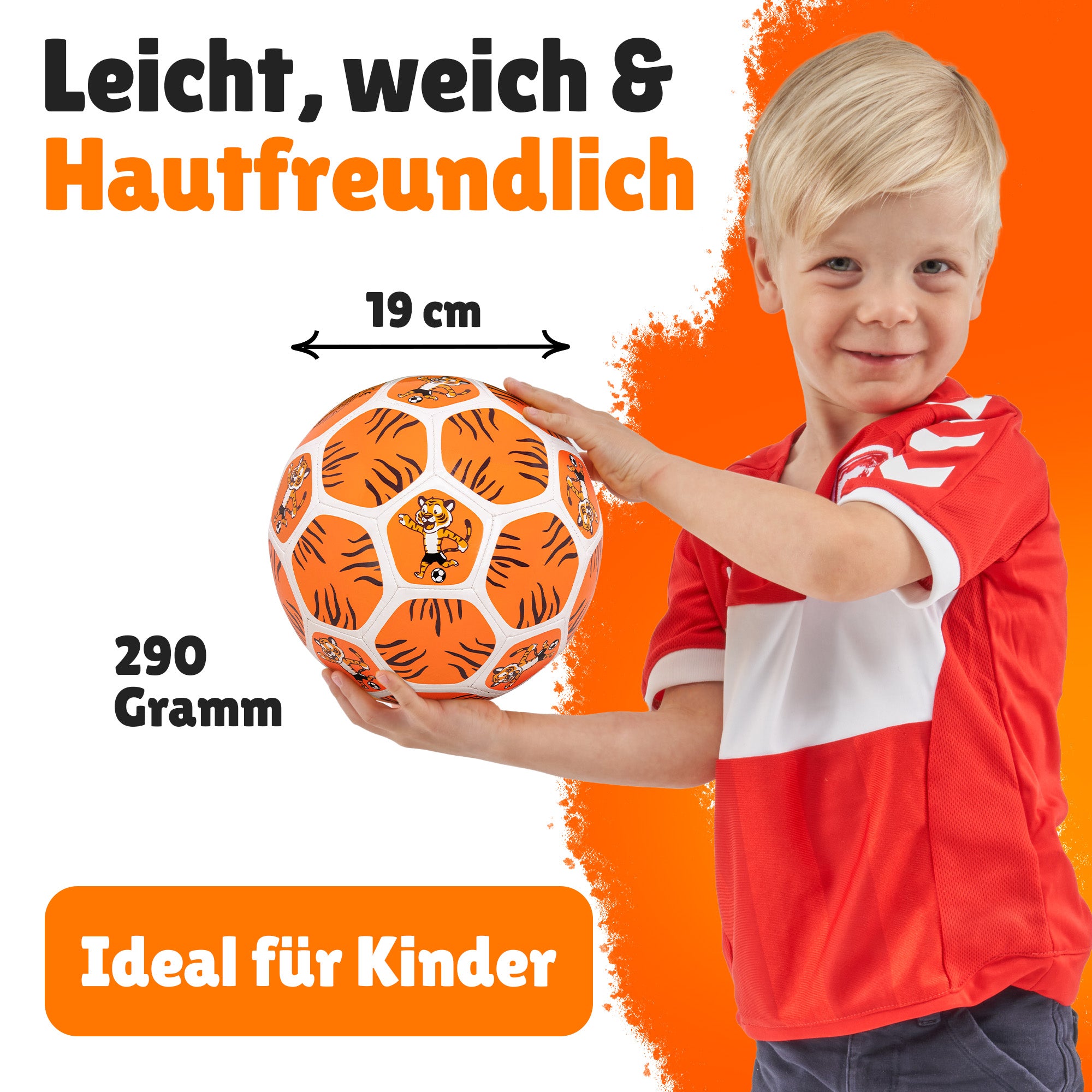Kinderfußball Tiger für kleine Fußballfans