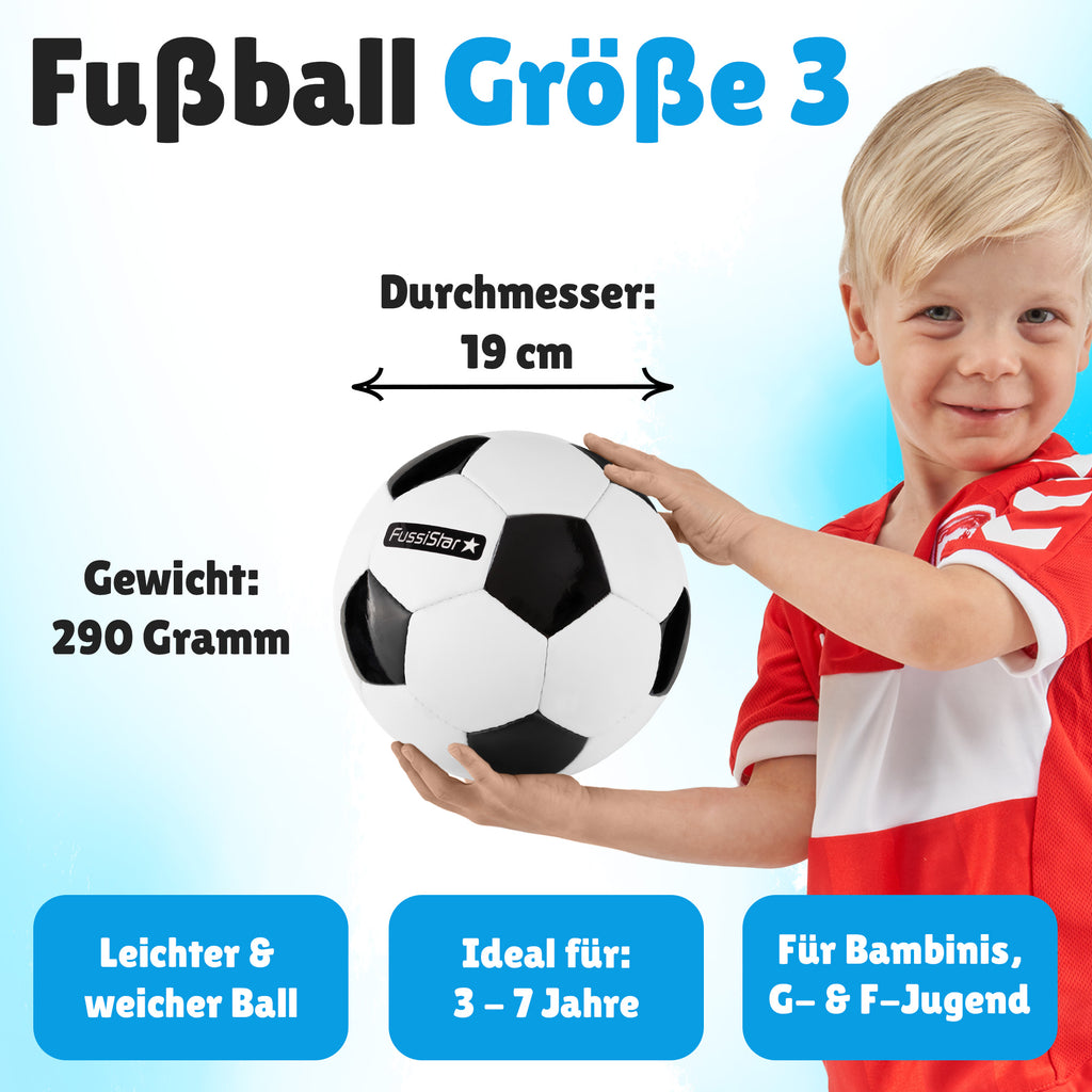 Klassischer Fußball in Größe 3 für Kinder