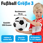 Klassischer Fußball in Größe 3 für Kinder
