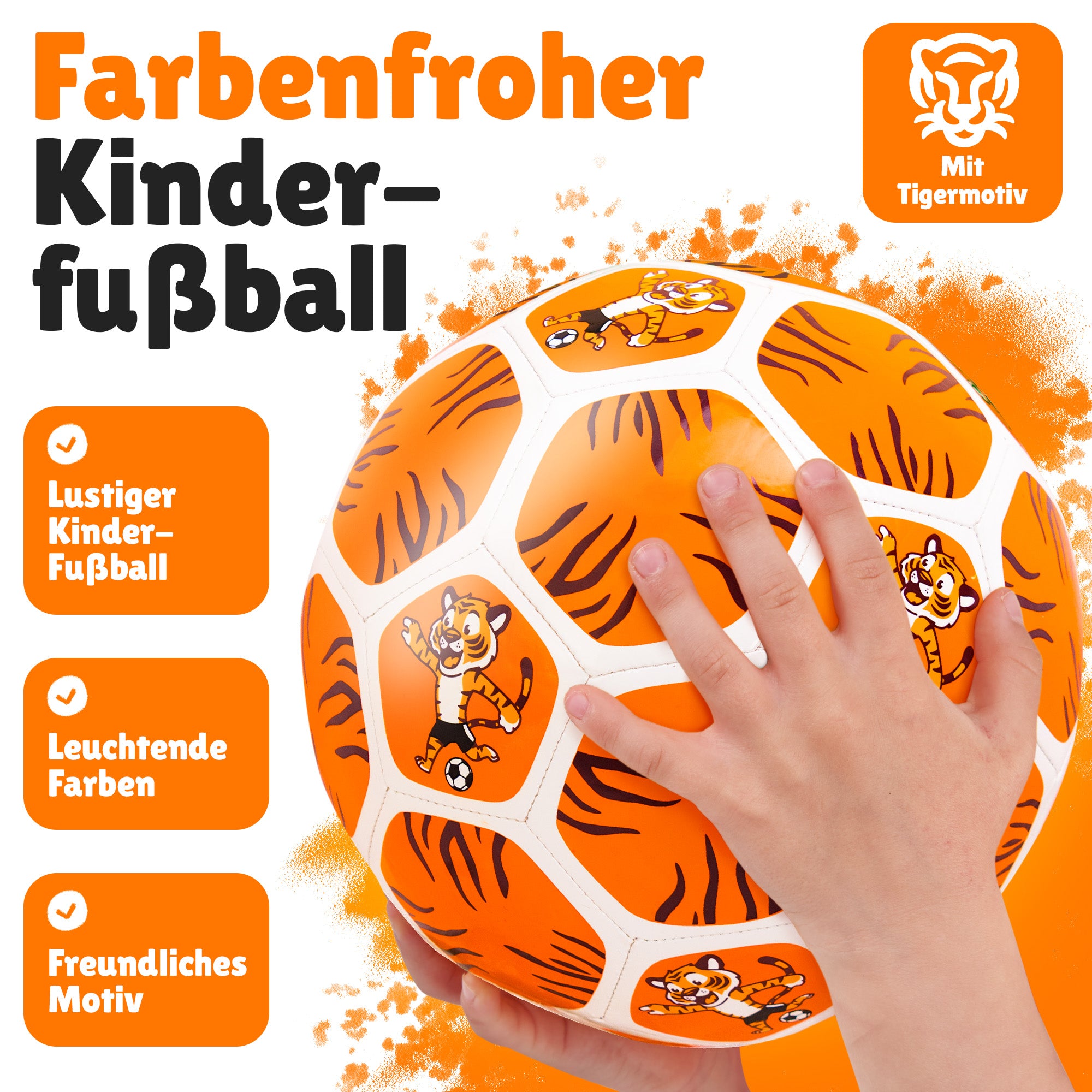 Kinderfußball Tiger für kleine Fußballfans