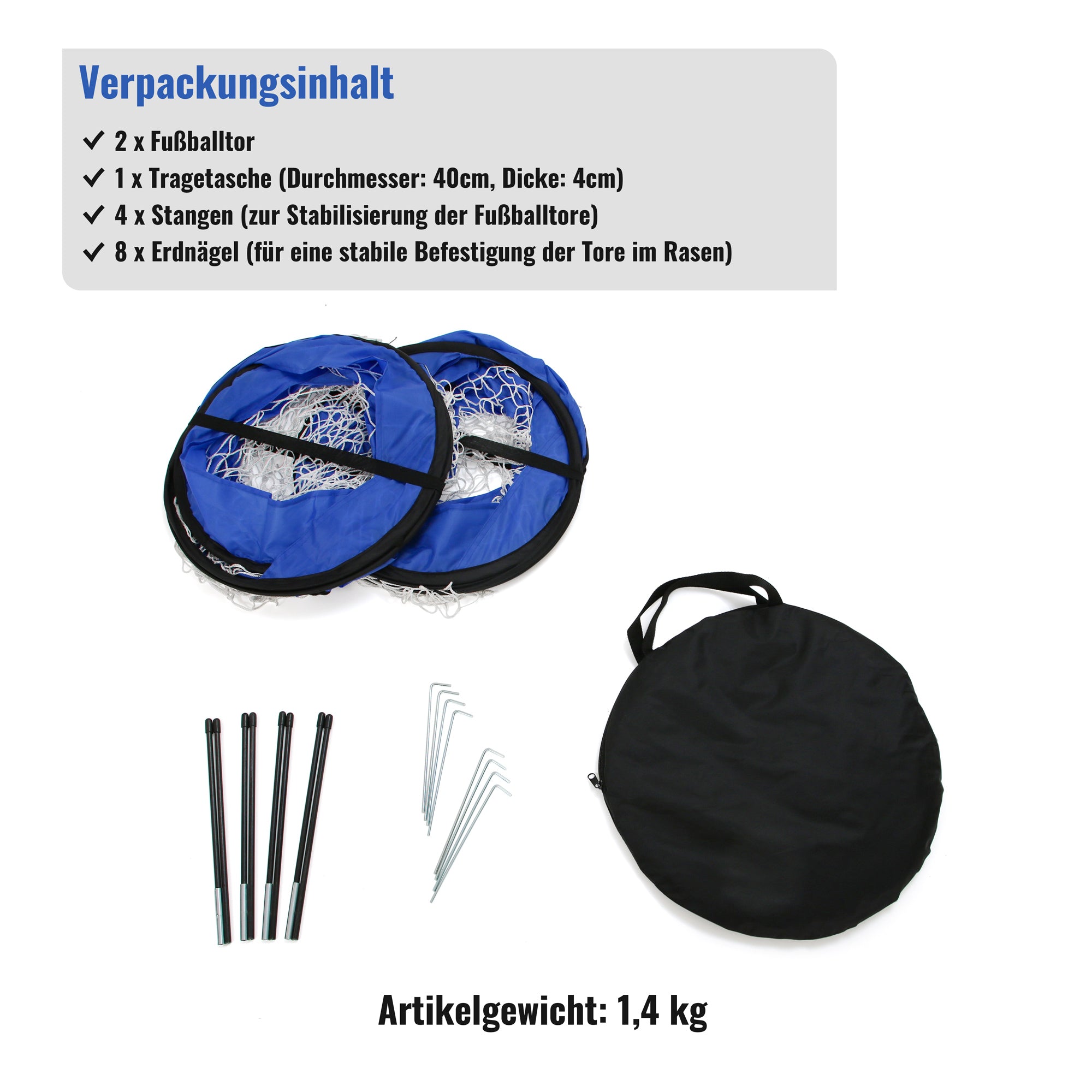 2er-Set Popup-Fußballtore